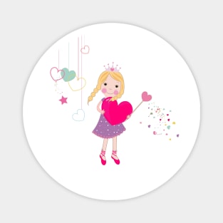 Love fairy holding heart Magnet